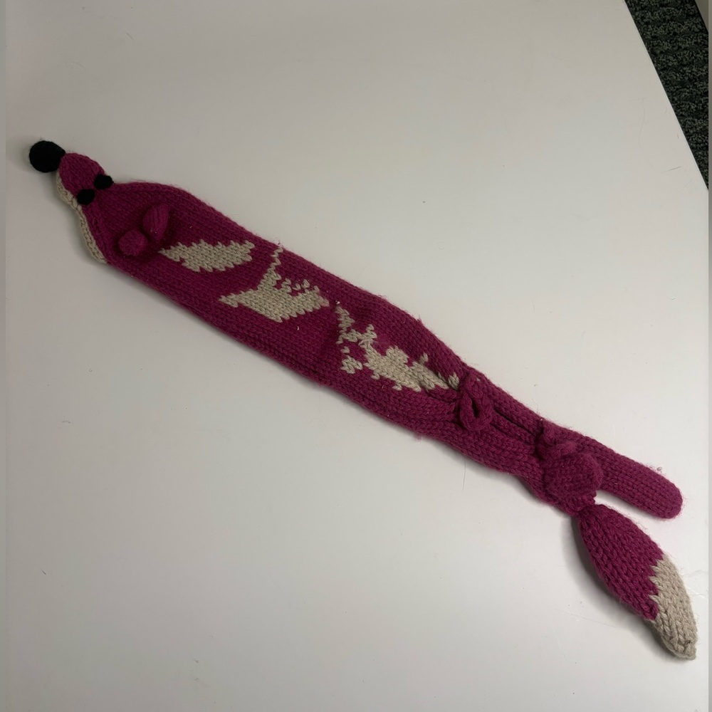 Peppercorn Kids Knit Pencil Scarf – Pink & Beige